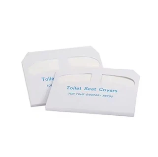 1 2 Opvouwbare papieren toiletbrilhoezen, doorspoelbaar